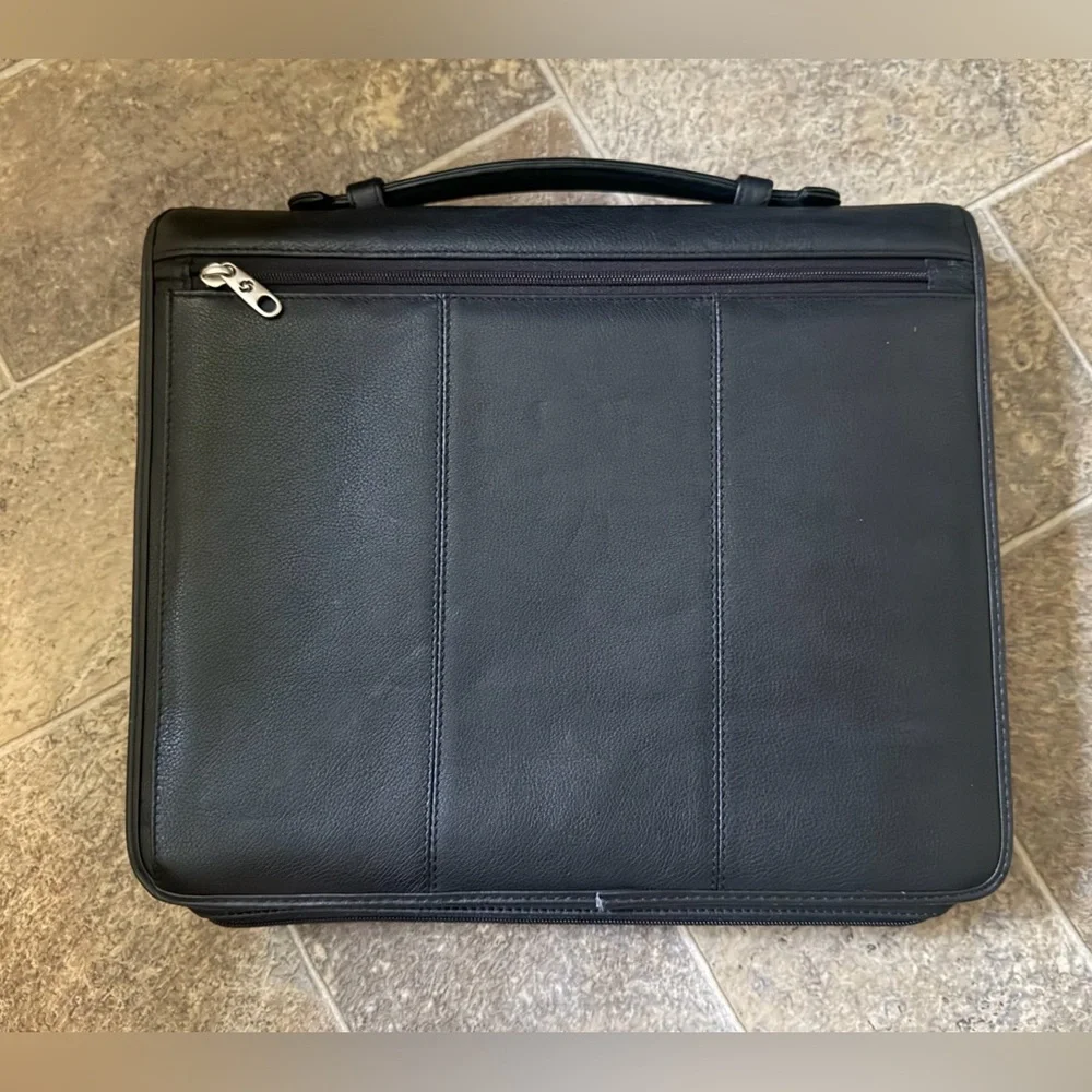 Samsonite Genuine Leather Portfolio Briefcase Binder iPad/laptop File Organizer